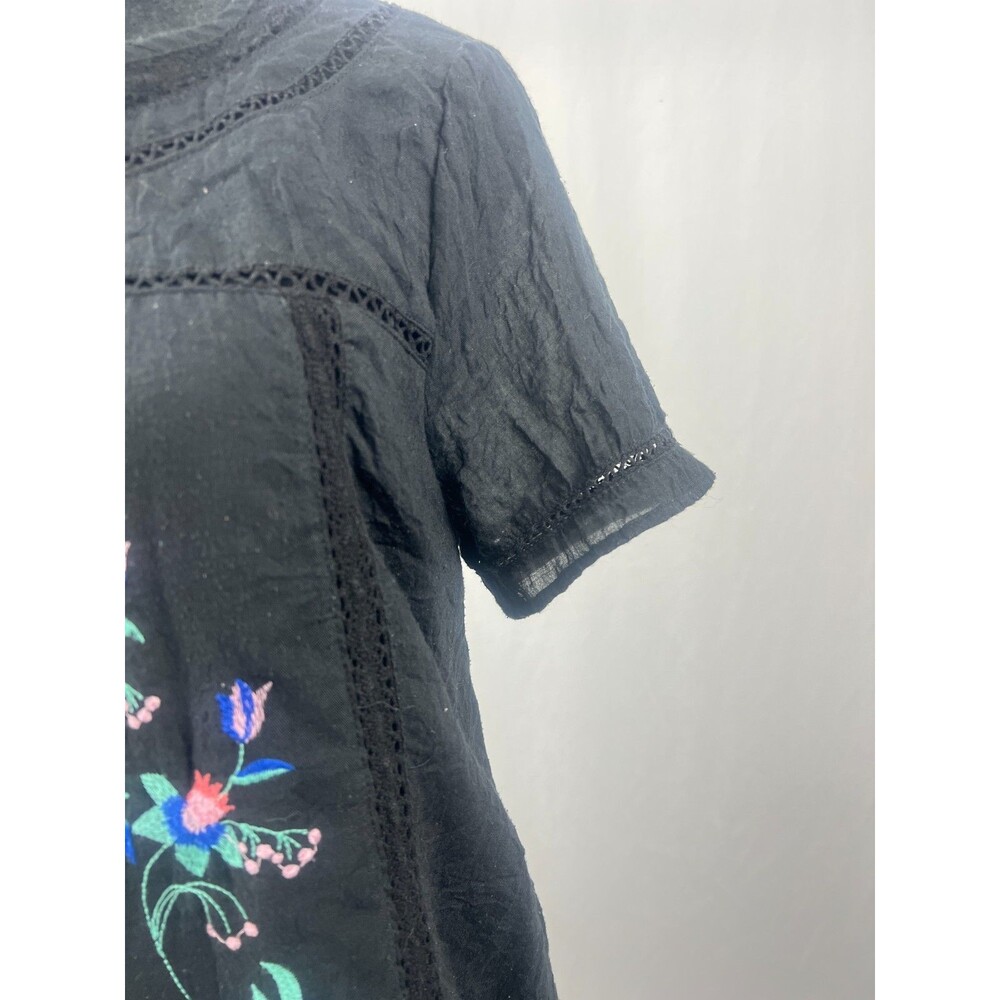 Umgee Embroidered Boho Dress, Black Floral Small‎ - Picture 3 of 6